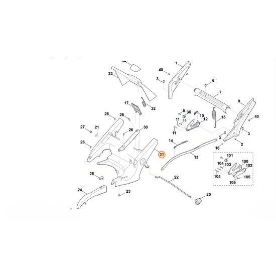 Stihl   Pokrywa 6375 706 0701